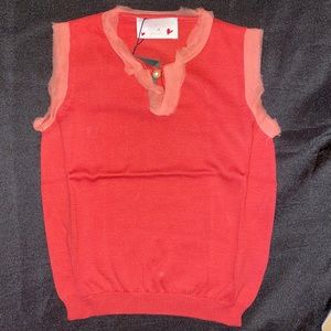 Lanvin girls sleeveless sweater-size 4